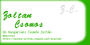 zoltan csomos business card