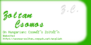zoltan csomos business card